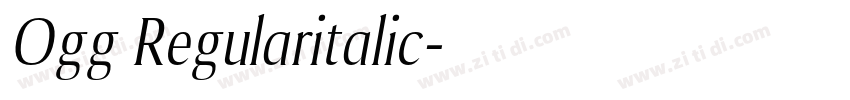 Ogg Regularitalic字体转换